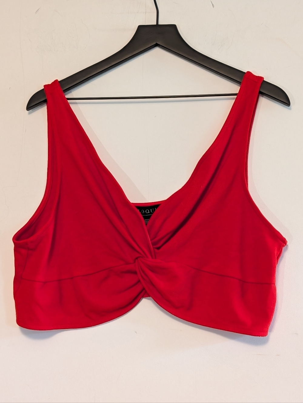 ELOQUII Red Twist Front Crop Top Plus Size 22/24 NWT Stretch NEW Layering Party
